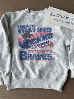 Vintage Atlanta Braves 1995 World Series Champions Baseball Men Women Sweatshirt